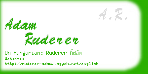 adam ruderer business card